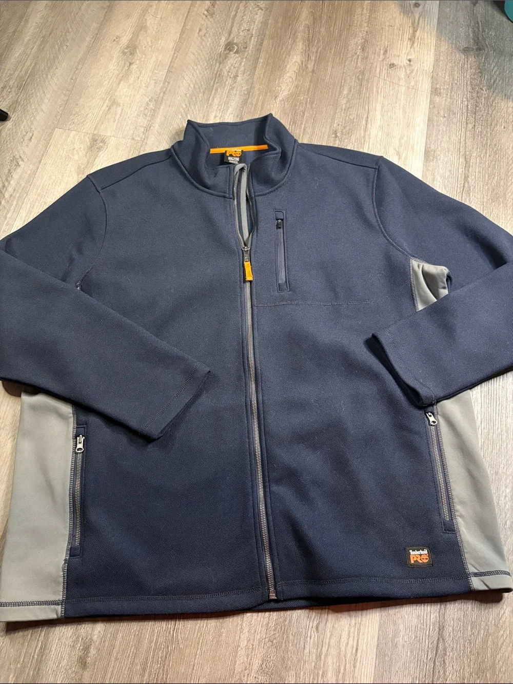 Timberland Navy and Gray Lightweight Zip-Front Jacket